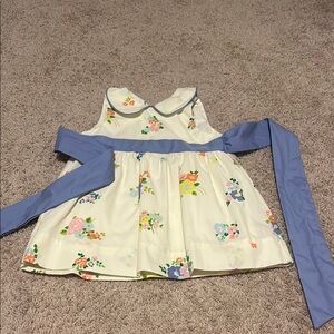 The Beaufort Bonnet Company Floral Dress - Cream and Blue